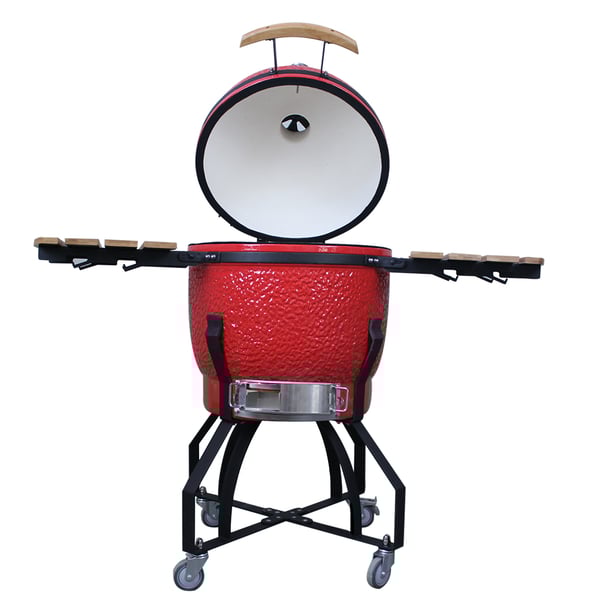 533mm Stone Texture Multipurpose Portable Kamado Ceramic Grill with WheelsHomary