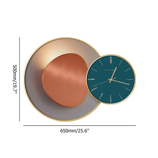 Minimalist Fashion Style Round Artistic Silent Oversized Wall Clock