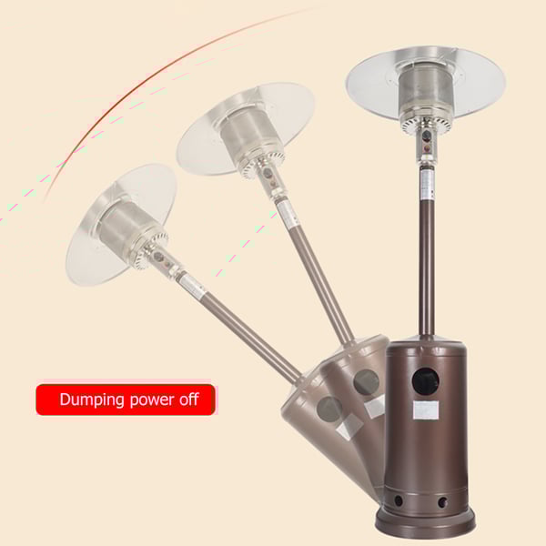 Umbrella Propane Gas Outdoor Patio Gas Heater with Tabletop Brown