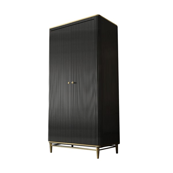Free Shipping on Bline 70'' Modern Black Wardrobe Closet with Multi