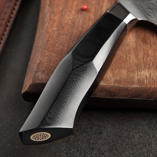 6 Pieces Damascus Kitchen Knife Set Japanese Knife Set with Wooden Block Homary UK