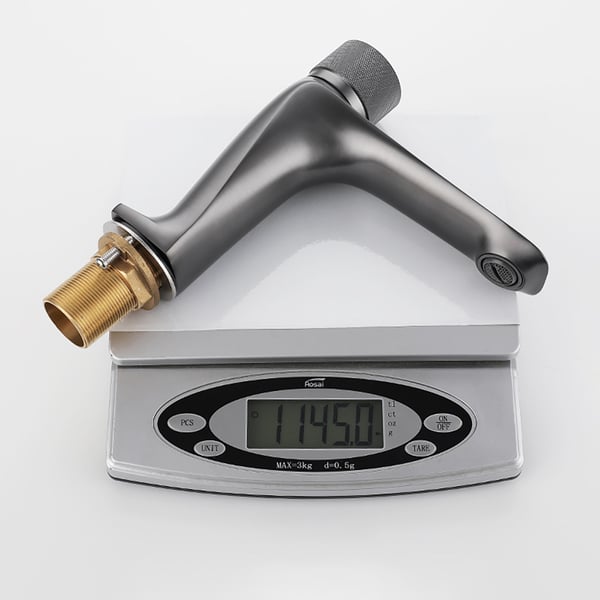 Gunmetal Gray Switch Top 1Hole Sink Faucet Single Handle Bathroom