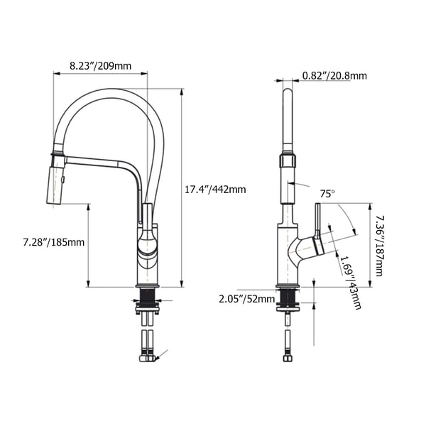 Gold Single Lever Handle Kitchen Basin Tap Monobloc Homary UK