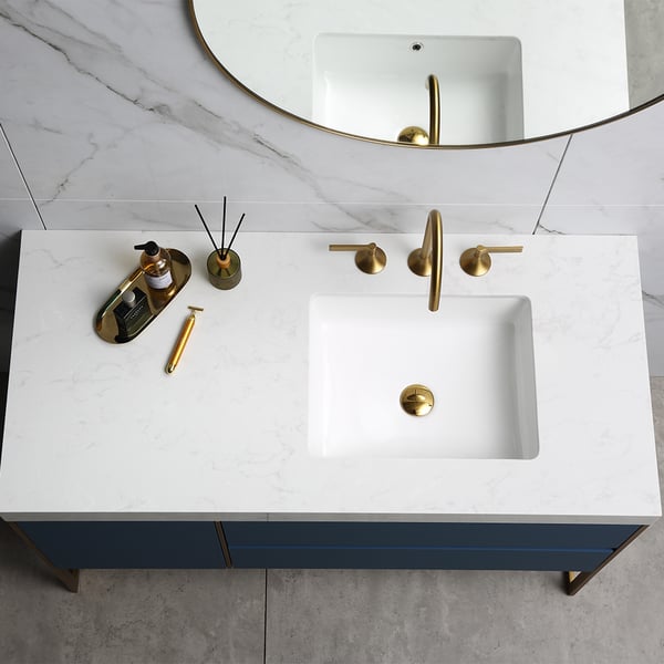 1200mm Medium Postmodern Bathroom Vanity with Vanity Top & Undermount