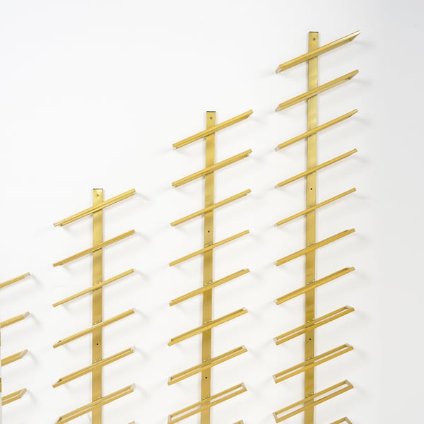 Free Shipping on Industrial Gold Wall Mounted Wine Rack Set in Metal｜Homary