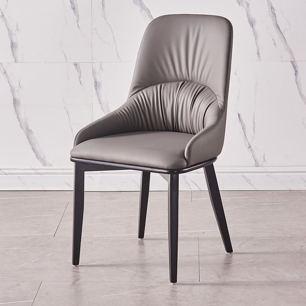 Modern Upholstered Dark Gray Dining Chair (Set of 2) Homary UK