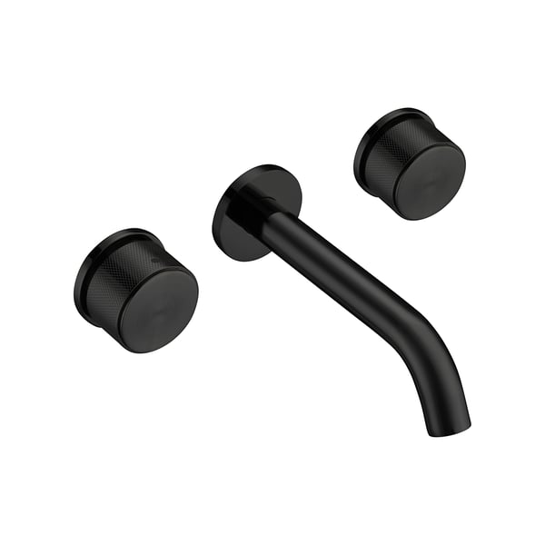 Brass Wallmounted Double Knobs Bathroom Sink Faucet Homary