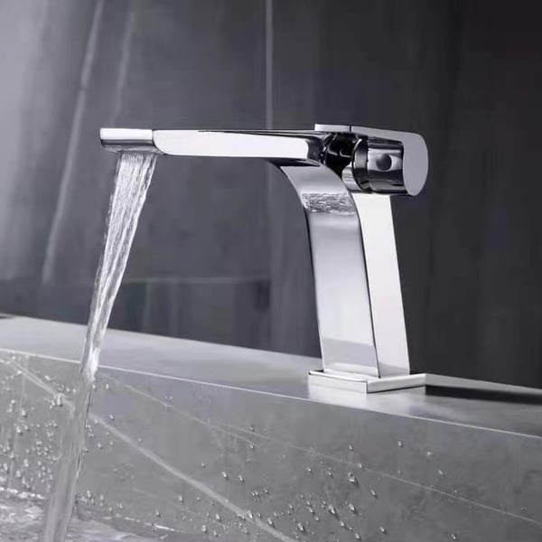 Monobloc Bathroom Mixer Tap Solid Brass in Chrome Homary UK
