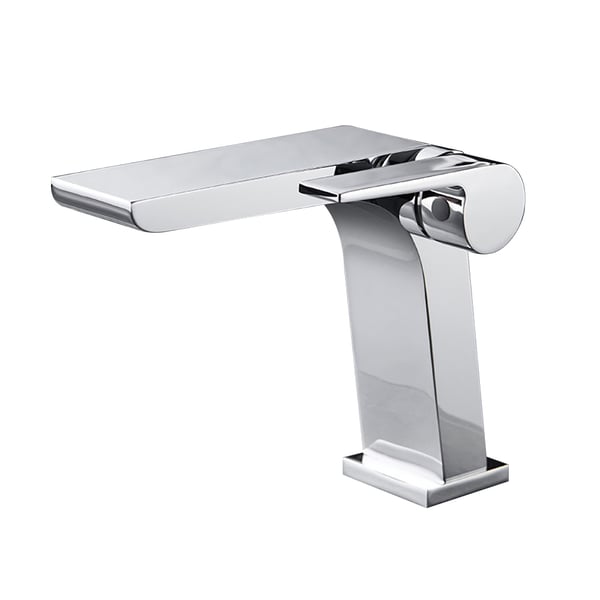 Monobloc Bathroom Mixer Tap Solid Brass in Chrome Homary UK