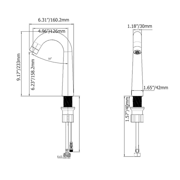 Monobloc Touchless Electronic Bathroom Basin Tap in Chrome | Homary UK