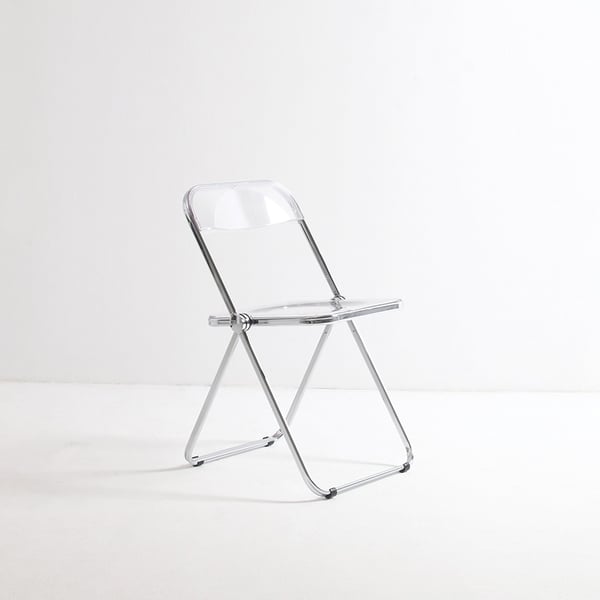Modern Plastic Portable Clear Side Chair Folding Chair Homary