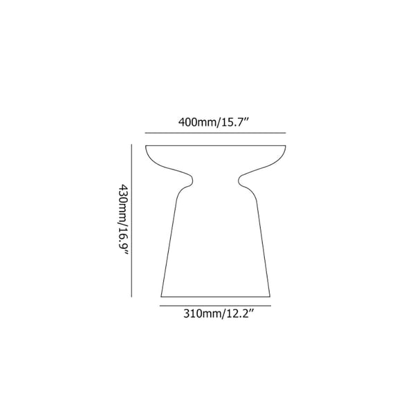 Modern Round Side Table Metal End Table in Bronze Homary