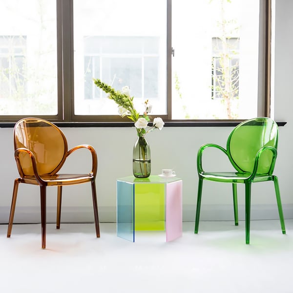 Acrylic End Table Colorful Side Table Modern Accent Table Lucite Side