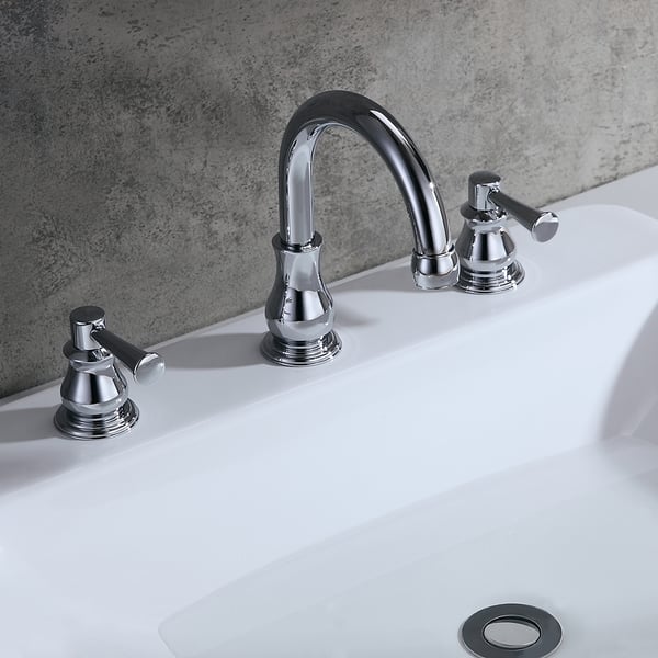 Classic Design 3-Hole Double-Handle Mixer Tap for Bathroom Basins in ...