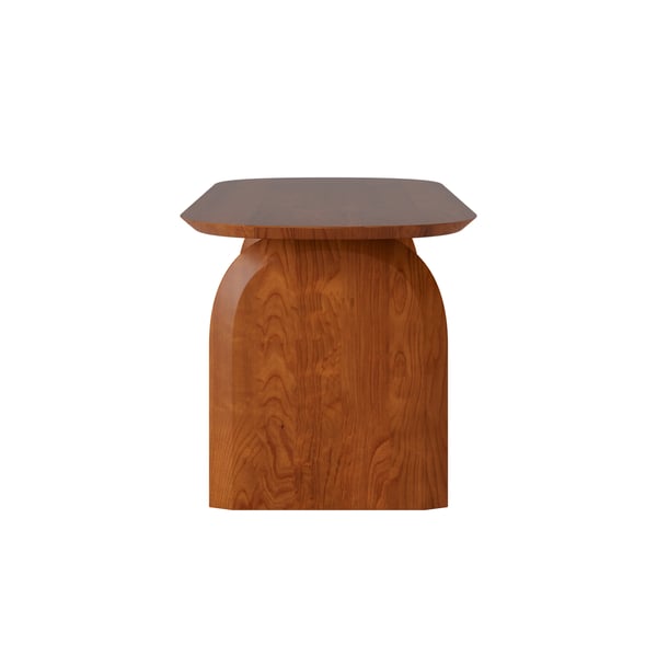 Tintica 1800mm Japandi Dining Table Solid Wood Top & Pedestals for 6-Homary