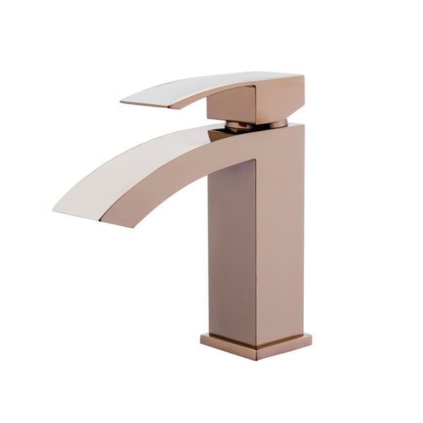Ridge Modern Design Angled Spout Single Handle Waterfall Bathroom Sink
