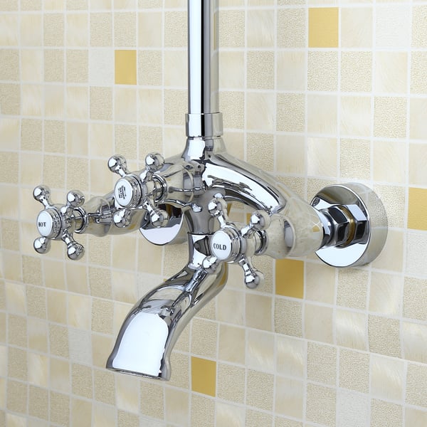 Support Mural Stilform Pour Douche Pluie : Laiton Massif Noir Mat, 400 Mm