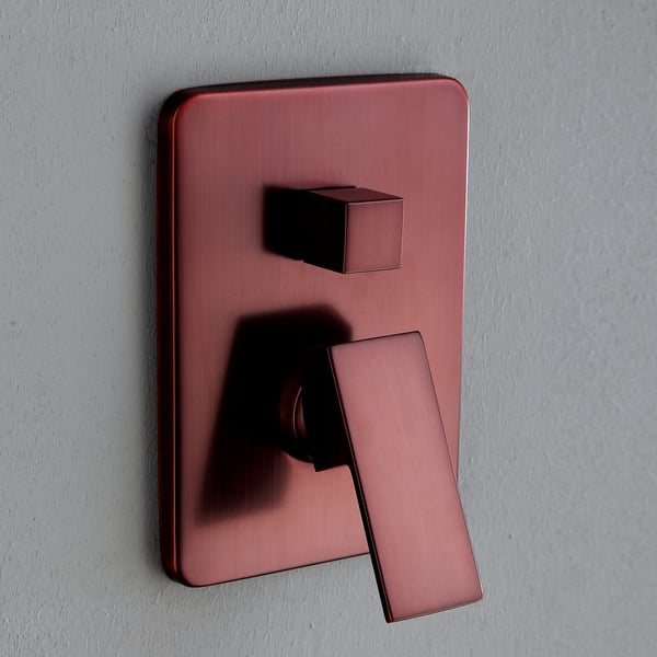 Wall Mounted Square Rain Shower Head & Hand Shower System in Oil Rubbed