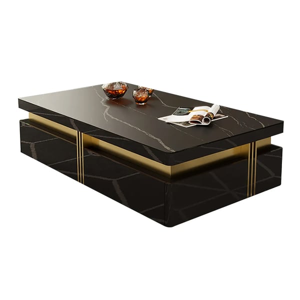 Free Shipping on Trimied Modern Coffee Table with Storage in Black