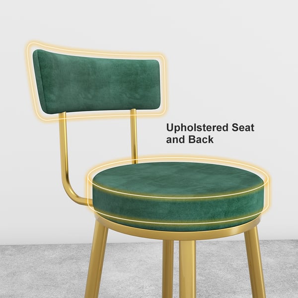 Free Shipping on Modern Green Velvet Breakfast Bar Stool Velvet