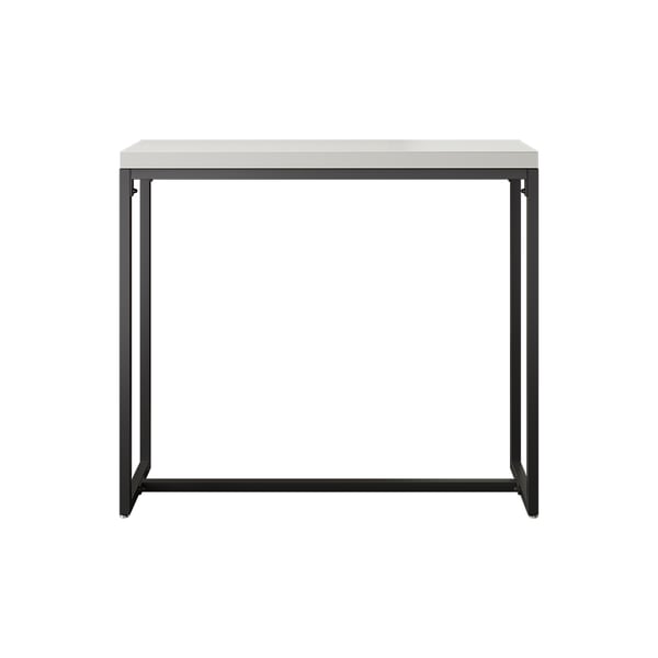 Industrial Rectangular Bar Height Table Small Dining Table for Breakfast Nook Metal Black