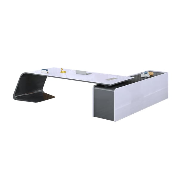 Free Shipping on LShaped Left Hand Modern White Office Desk with