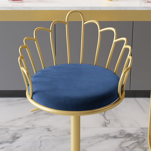 Free Shipping on Blue Velvet Counter Height Swivel Bar Stools (Set of 2