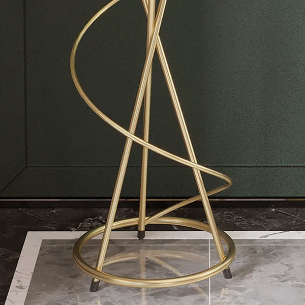 Nordic Round Metal Plant Stand Standing Plant Shelf in Gold