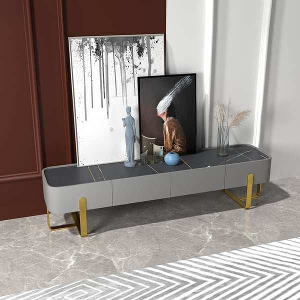 Meuble TV Flottant Design - Console En Bois Minimaliste Pour Salon Ou Chambre | Gain De Place Et Rangement Malin