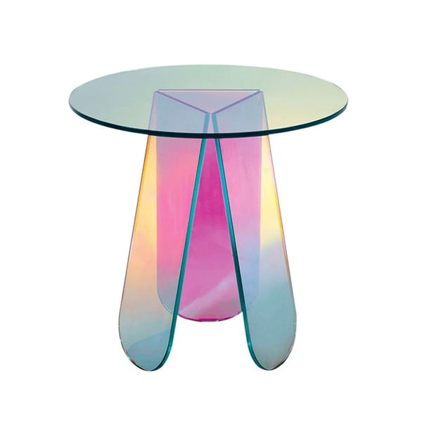 Clearic Acrylic End Table Clear Round Side Table Modern Accent Table ...