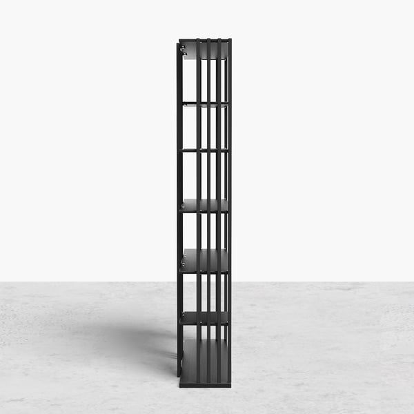 Free Shipping on 78" Modern Steel Etagere Bookshelf Display Shelving 6Shelf in Black Tall Book