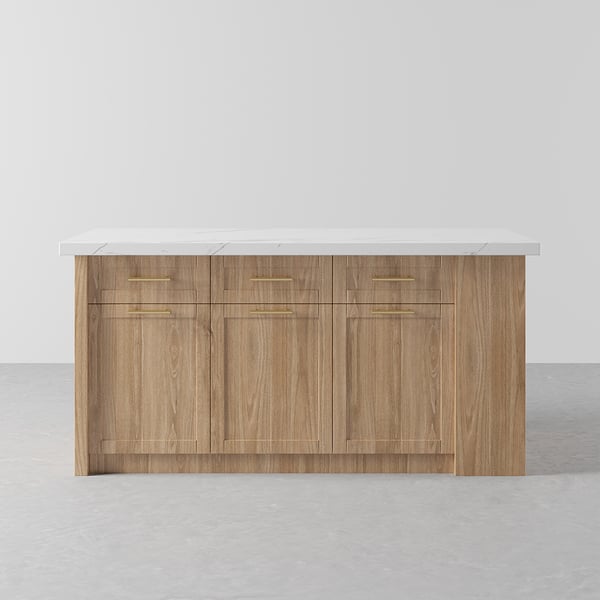 Free Shipping on 72" Large Natural Kitchen Island with Storage Modern ...