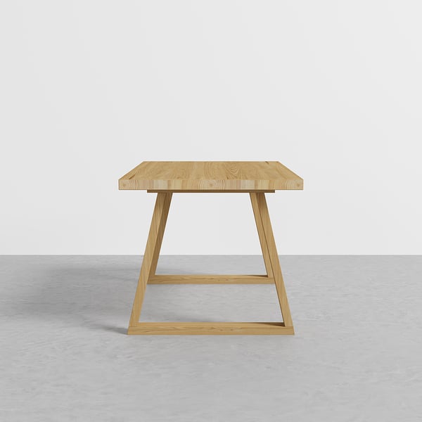 63" Walnut Rectangular Dining Table Pine Wood Table for Dining Room-Homary