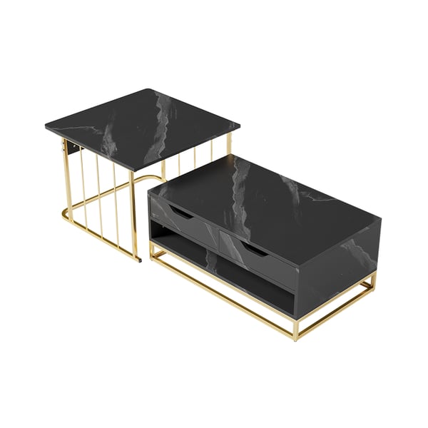 Free Shipping on Modern Nesting Coffee Table Set of 2 in Black with