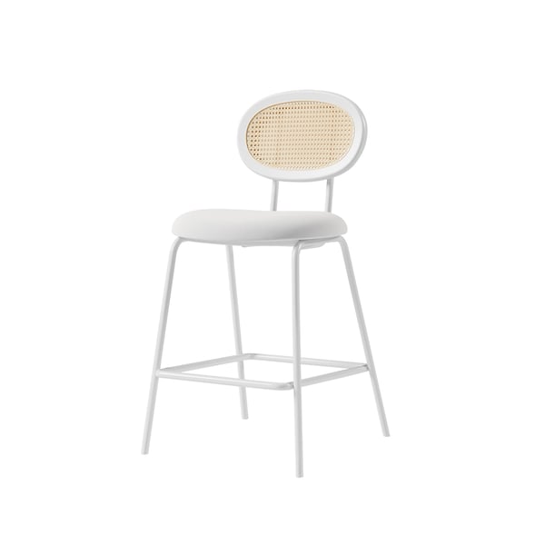 Free Shipping on White Velvet Counter Height Stools (Set of 2) with