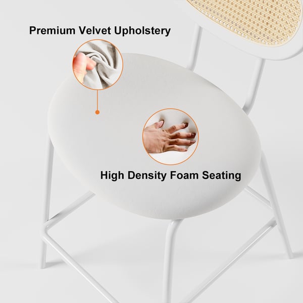 Free Shipping on White Velvet Counter Height Stools (Set of 2) with