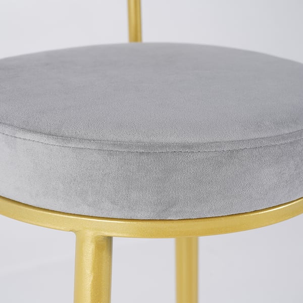 Free Shipping on Modern Gray Velvet Breakfast Bar Stool Velvet