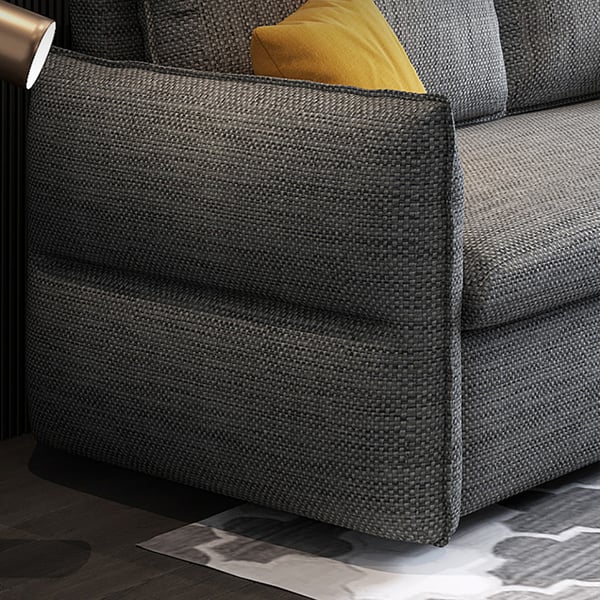 Free Shipping on 2040mm Cotton&Linen Upholstered Convertible Sofa Full ...