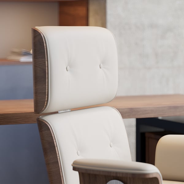 Free Shipping on Modern Off White Home Office Chair Upholstered Swivel