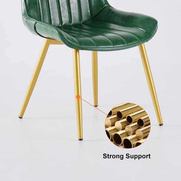 Free Shipping on Modern Green Dining Room Chairs PU Leather Upholstery