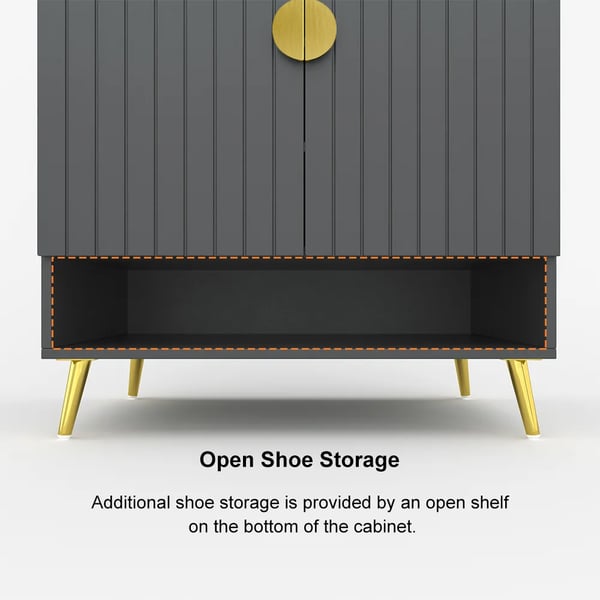 Free Shipping on Yellar Nordic Grey Shoe 5 Shelves Hallway Shoe