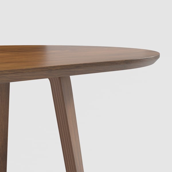 1600mm Table de Salle à Manger Noyer Ovale Mid-Century  Plateau en Bois pour 6 Personnes