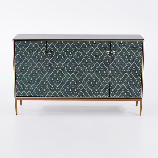 Free Shipping on Modern Scale Patterned Sideboard Buffet with Doors & Shelves in Large