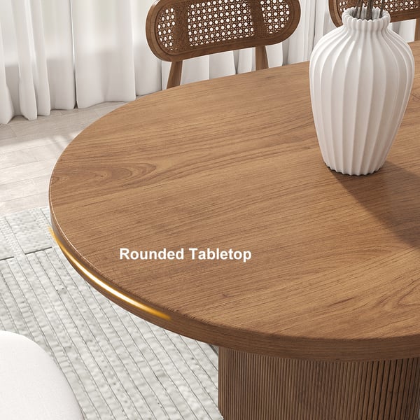 Japandi 1600mm2000mm Oval Extendable Dining Table Butterfly Leaf 6