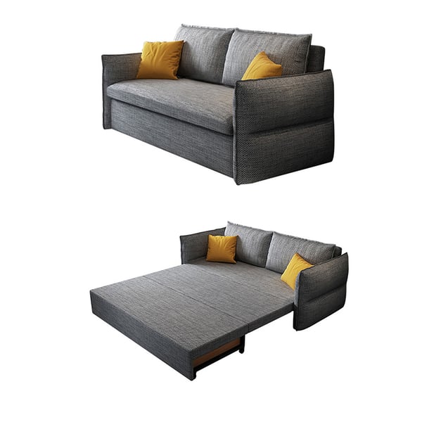 Free Shipping on 2040mm Cotton&Linen Upholstered Convertible Sofa Full ...