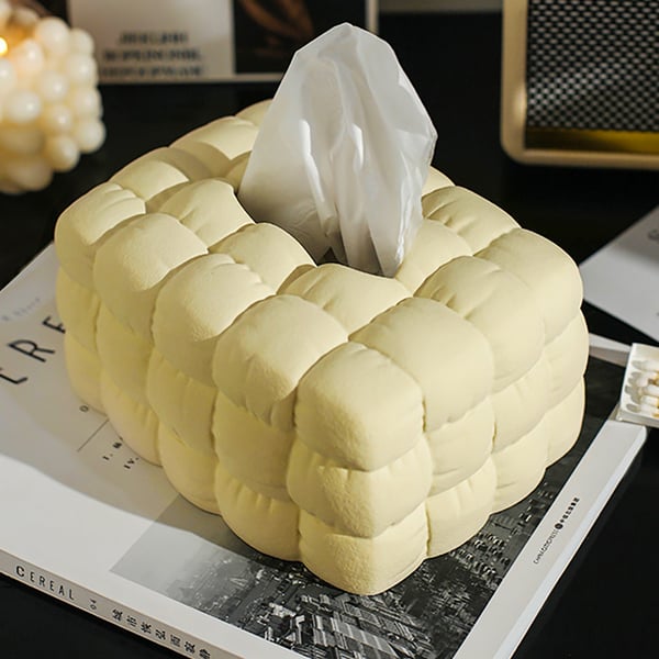 Yellow Ceramic Tissue Box Holder Modern Facial Tissue Box Cover Homary