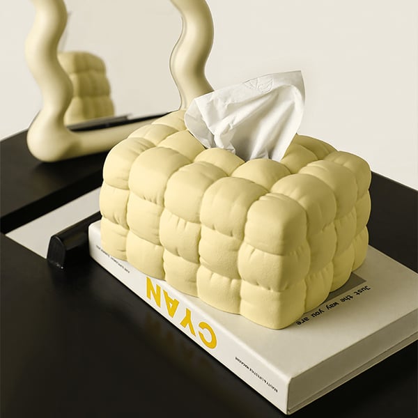 Yellow Ceramic Tissue Box Holder Modern Facial Tissue Box Cover Homary UK