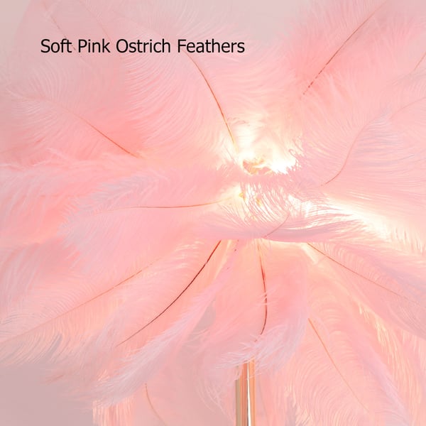 Loftus Pink Feather Rose Gold Floor Lamp Unique Tree Standing Lamp Homary