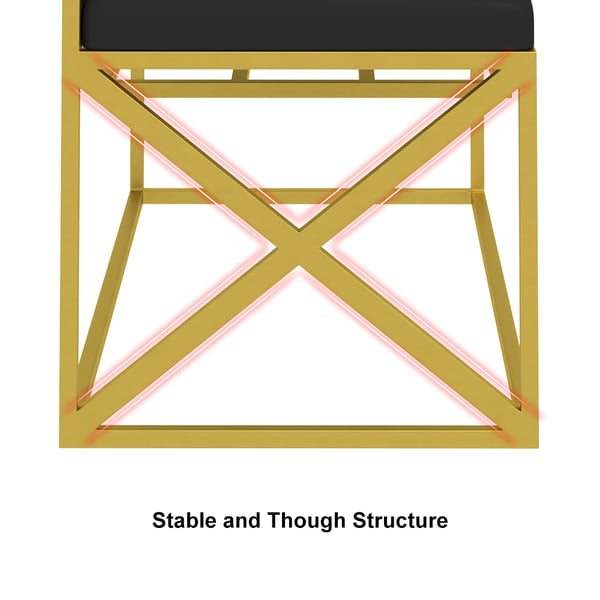 Free Shipping on Modern PU Leather Upholstered Hallway Bench Black with