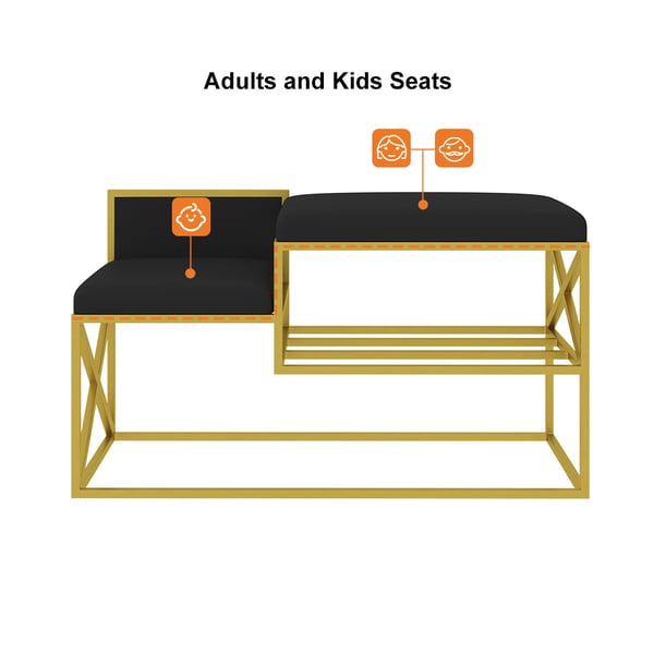 Free Shipping on Modern PU Leather Upholstered Hallway Bench Black with